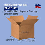 BOX USA Moving Boxes Medium 18"L x 14"W x 12"H 10-Pack | Corrugated Cardboard Box for Shipping, Mailing, Packing, Packaging and Storage 18x14x12